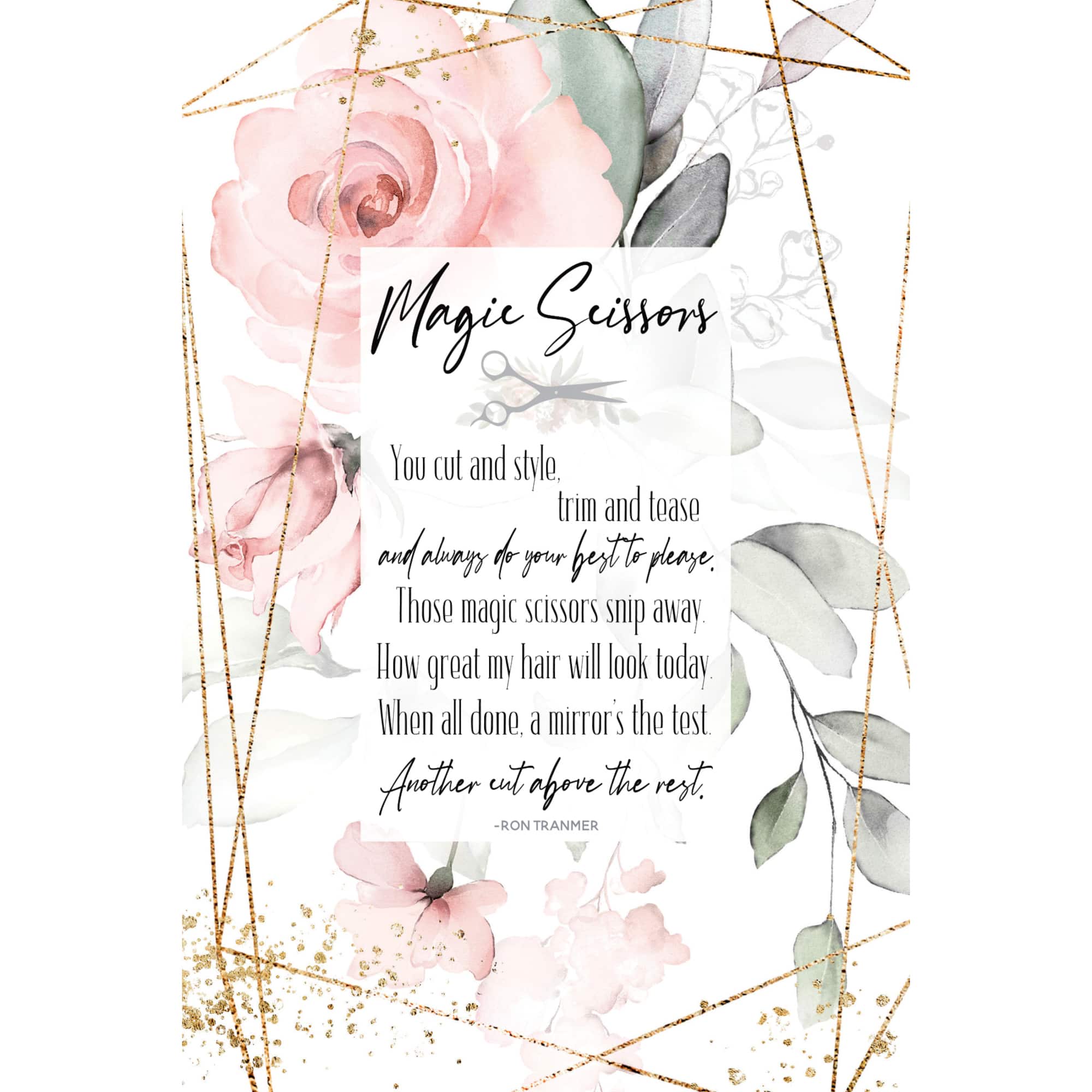 Magic Scissors Inspirational Wood Plaque